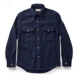 Taylor Stitch, The Explorer Shirt in Navy Boiled Wool, Medium
